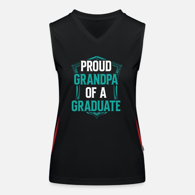 Stolzer Großvater Eines Absolventen Absolvent Funktionelles Kontrast-Tank Top für Frauen