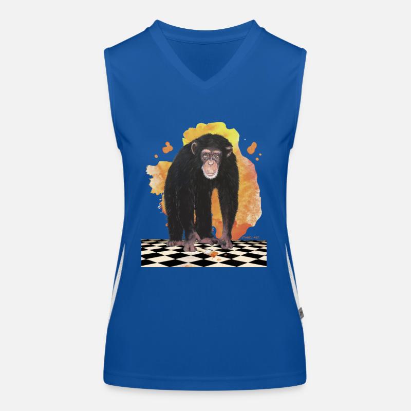 Schimpanse Funktionelles Kontrast-Tank Top für Frauen