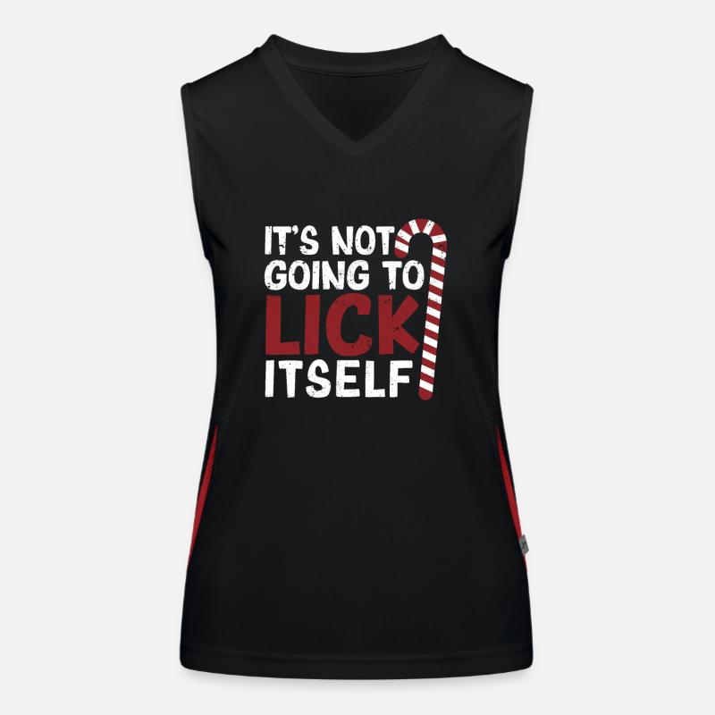 Christmas Candy Cane Xmas PJs Es wird sich nicht Funktionelles Kontrast-Tank Top für Frauen