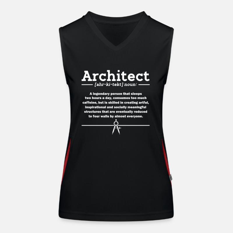 Architect Gift Profession Architecture Job Architect Women's Functional Contrast Tank Top