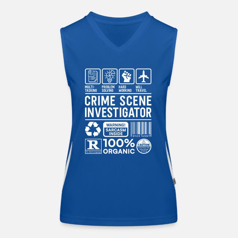 Spurensicherung - Kripo Polizei Kriminaltechnik Funktionelles Kontrast-Tank Top für Frauen