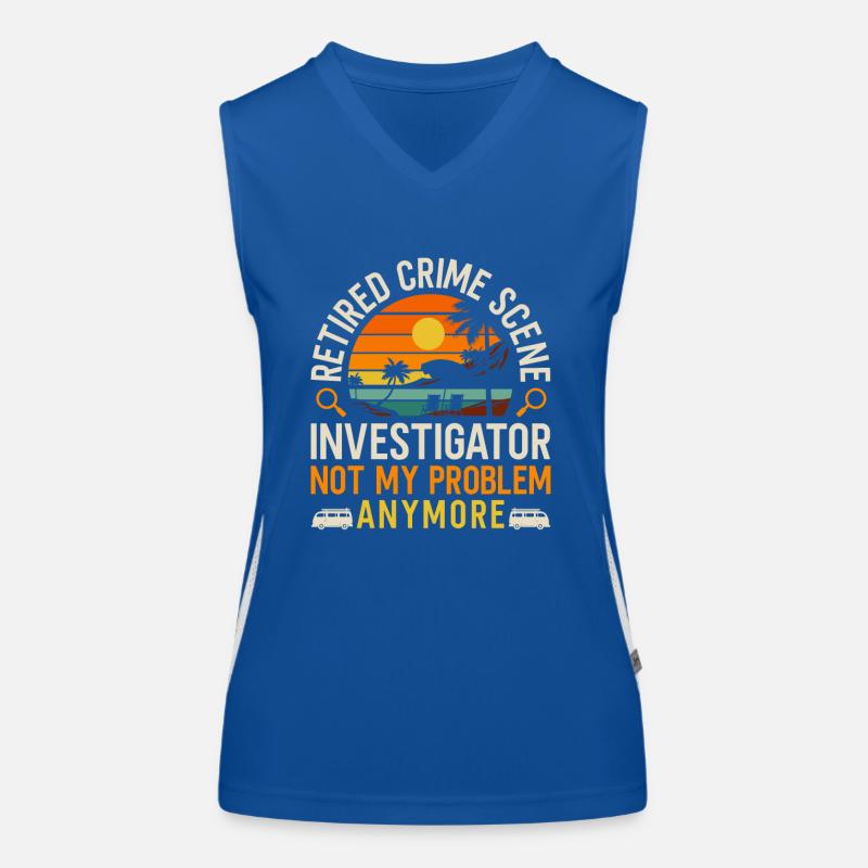 Ex Spurensicherung - Kripo Polizei Kriminaltechnik Funktionelles Kontrast-Tank Top für Frauen