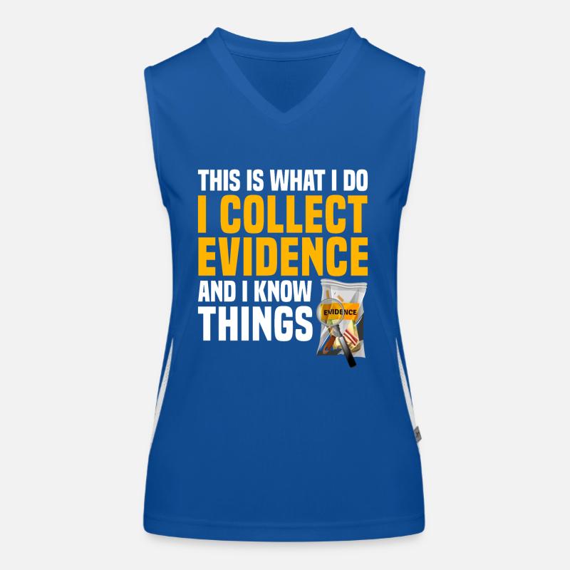 Sécurisation des traces - Kripo Polizei Kriminaltechnik Débardeur respirant contrasté Femme