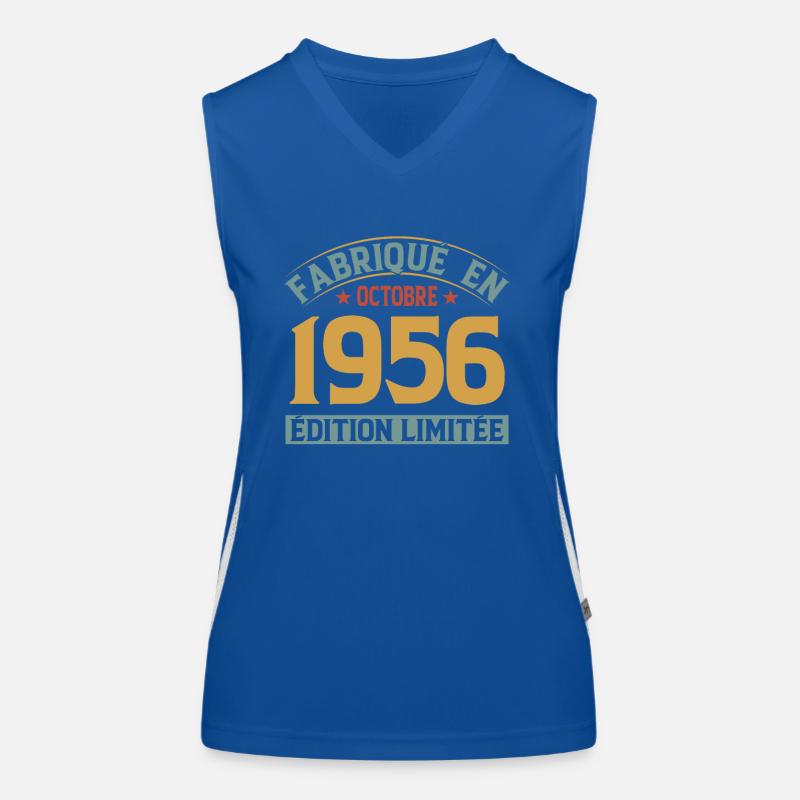 Fabriqué En Octobre 1956 Édition Limitée Débardeur respirant contrasté Femme