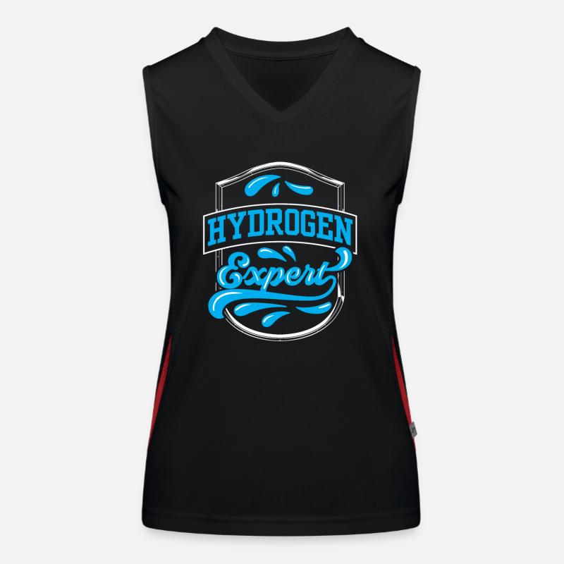 Hydrogen Expert Hydrogène Élément d’énergie Débardeur respirant contrasté Femme