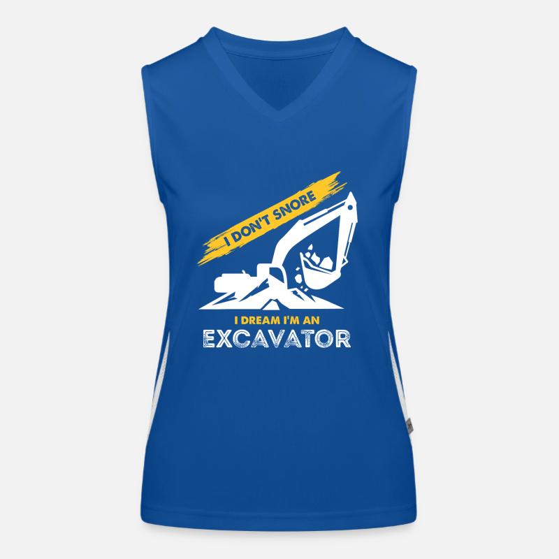 Ich schnarche nicht, im Traum bin ich ein Bagger Funktionelles Kontrast-Tank Top für Frauen