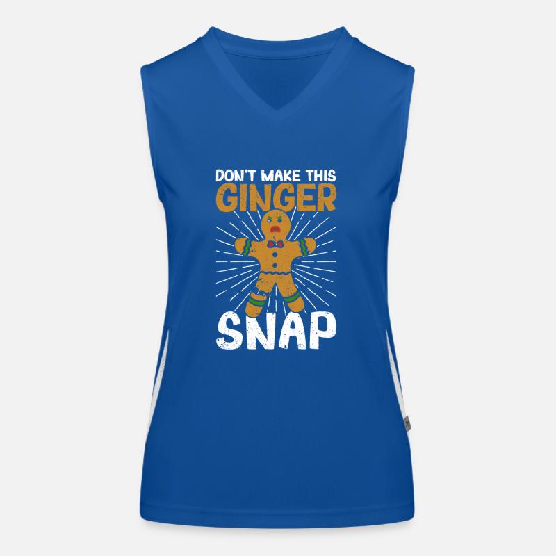Mach nicht diesen Lebkuchenmann-Plätzchen-Ginga Funktionelles Kontrast-Tank Top für Frauen