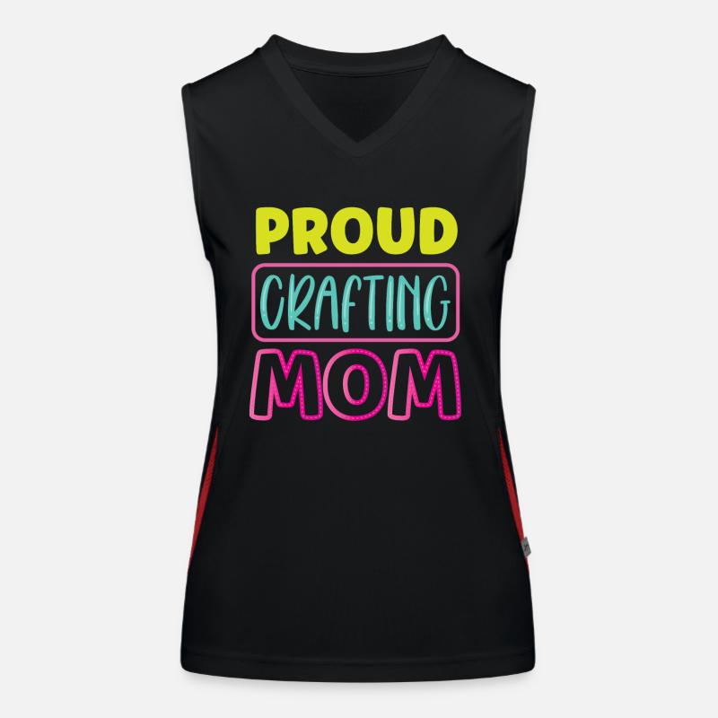 Stolze Basteln Mama Mutter Bastler Bastel Funktionelles Kontrast-Tank Top für Frauen