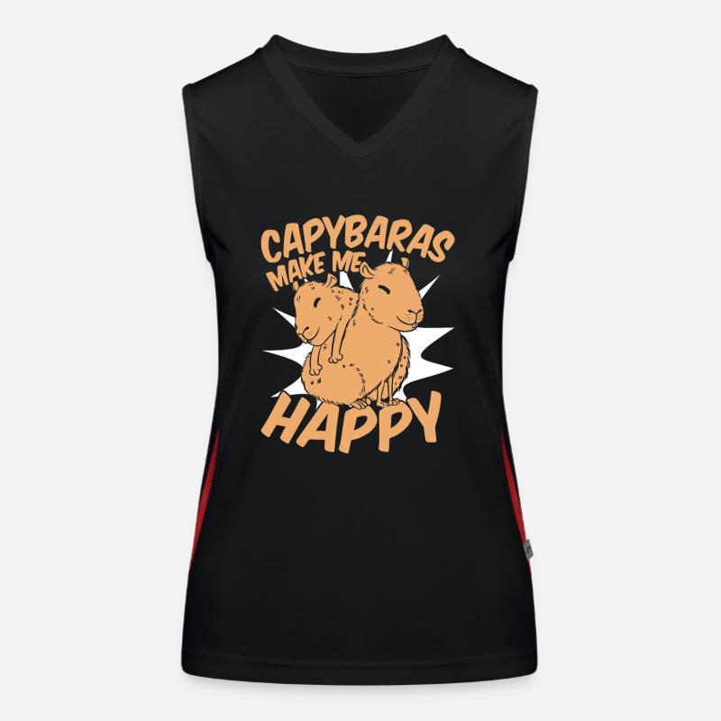 Capybara Nagetier Tier Funktionelles Kontrast-Tank Top für Frauen