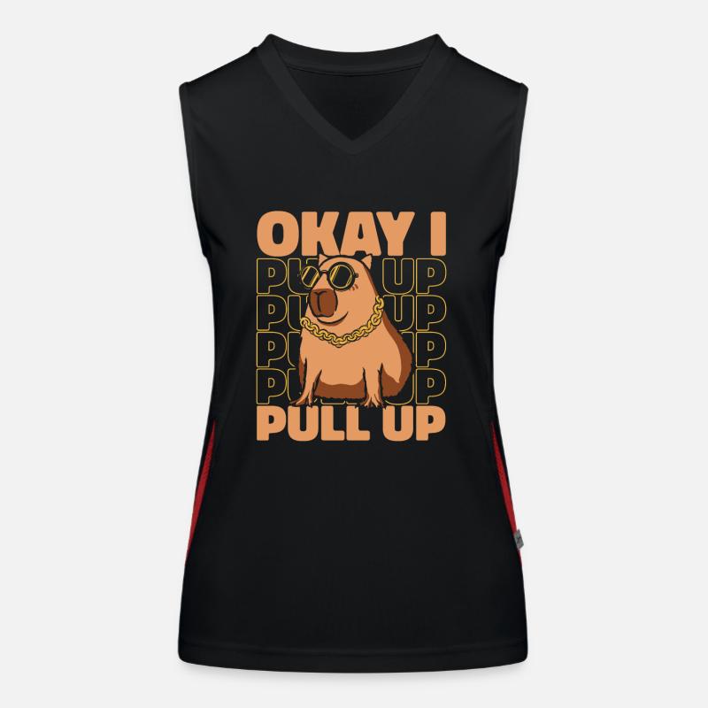 Capybara Nagetier Tier Funktionelles Kontrast-Tank Top für Frauen