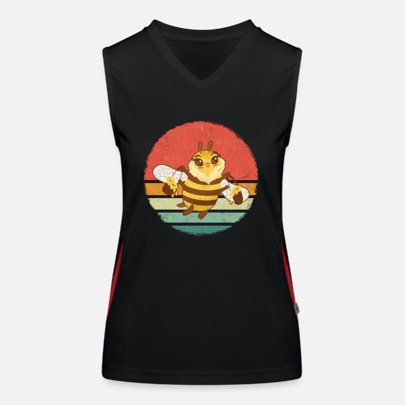 Honey bee Beekeeper Bees Bees Bee - Women's Functional Contrast Tank Top - black/red