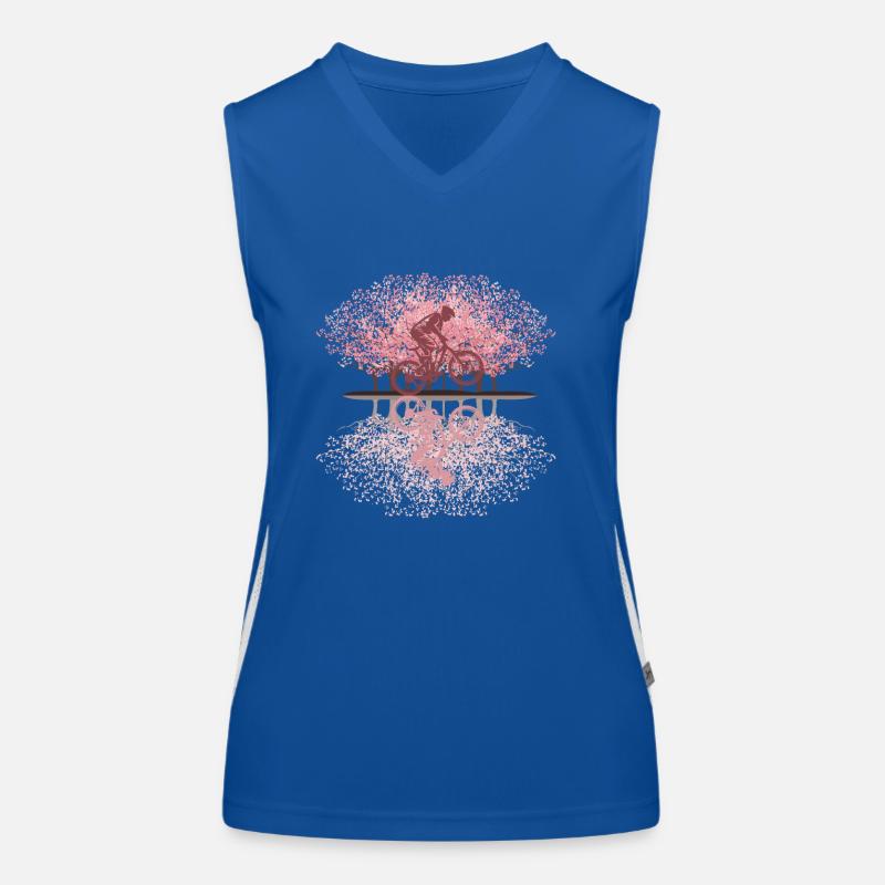 Japanese Cherry Blossom Downhill Women's Functional Contrast Tank Top