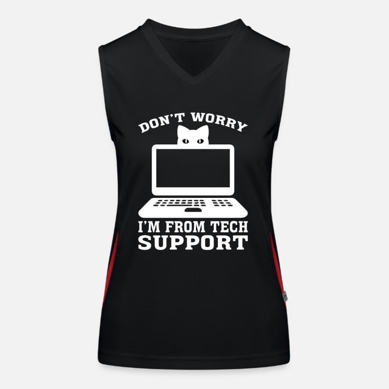 Support technique Technologie informatique Logiciel informatique Débardeur respirant contrasté Femme