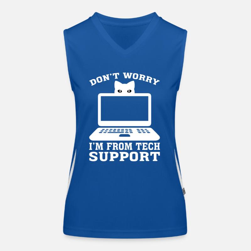 Support technique Technologie informatique Logiciel informatique Débardeur respirant contrasté Femme
