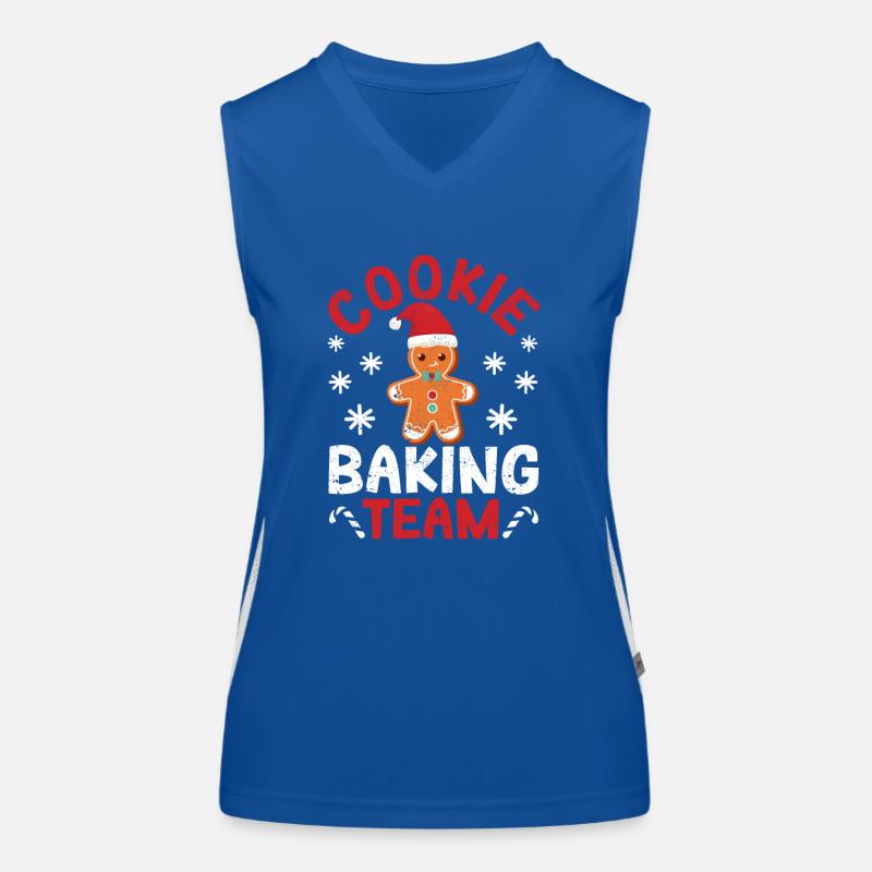 Cookie Baking Team Christmas Baker Cook Women's Functional Contrast Tank Top