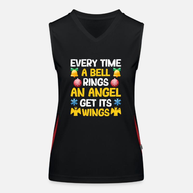 Christmas Every time a bell rings Women's Functional Contrast Tank Top