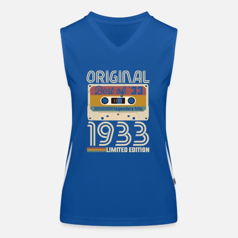 Vintage Geburtstag Originelle Geschenkidee 1933 Funktionelles Kontrast-Tank Top für Frauen