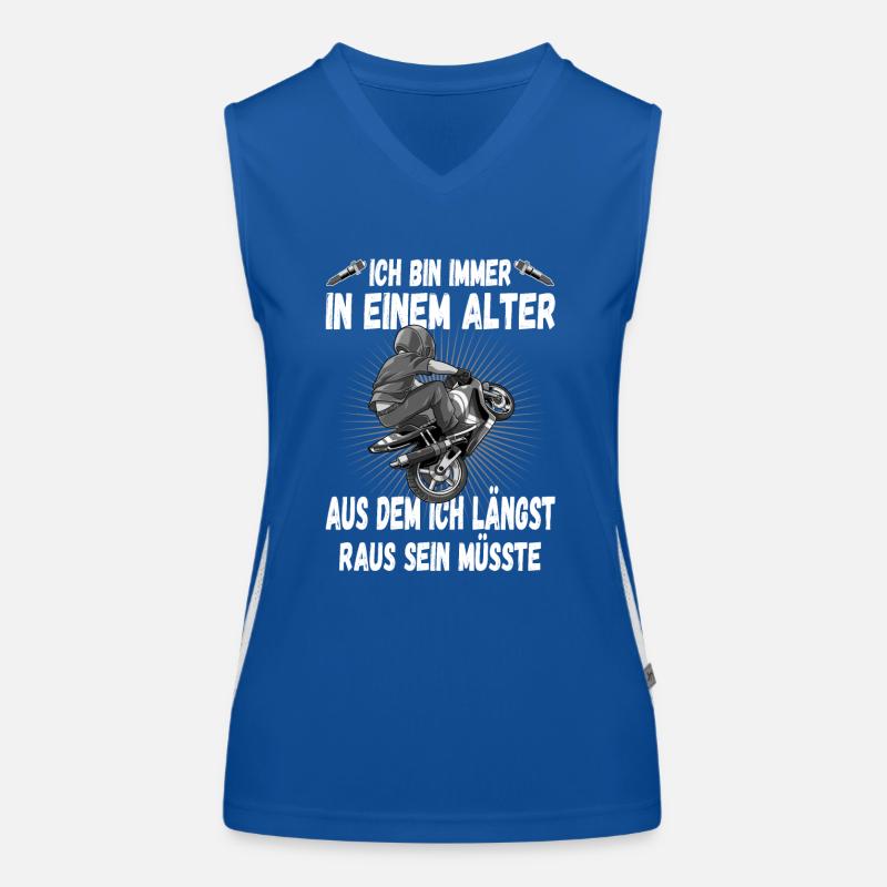 Ich Bin In Einem Alter Aus Dem Ich Längst Raus Funktionelles Kontrast-Tank Top für Frauen