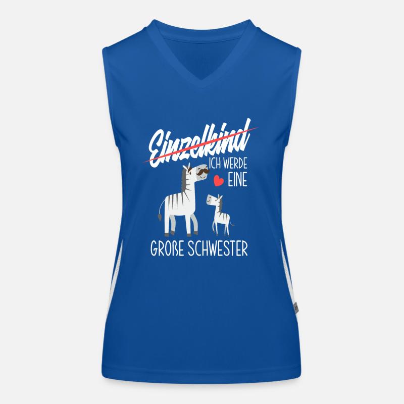 Zebras Ich Werde Große Schwester Funktionelles Kontrast-Tank Top für Frauen