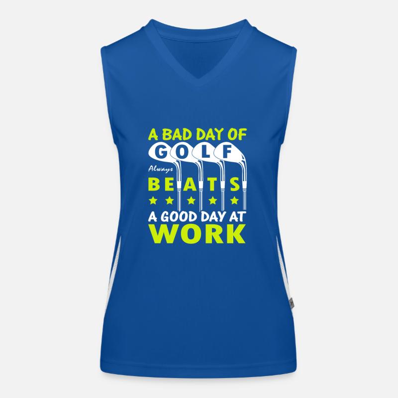 golf beats work Funktionelles Kontrast-Tank Top für Frauen