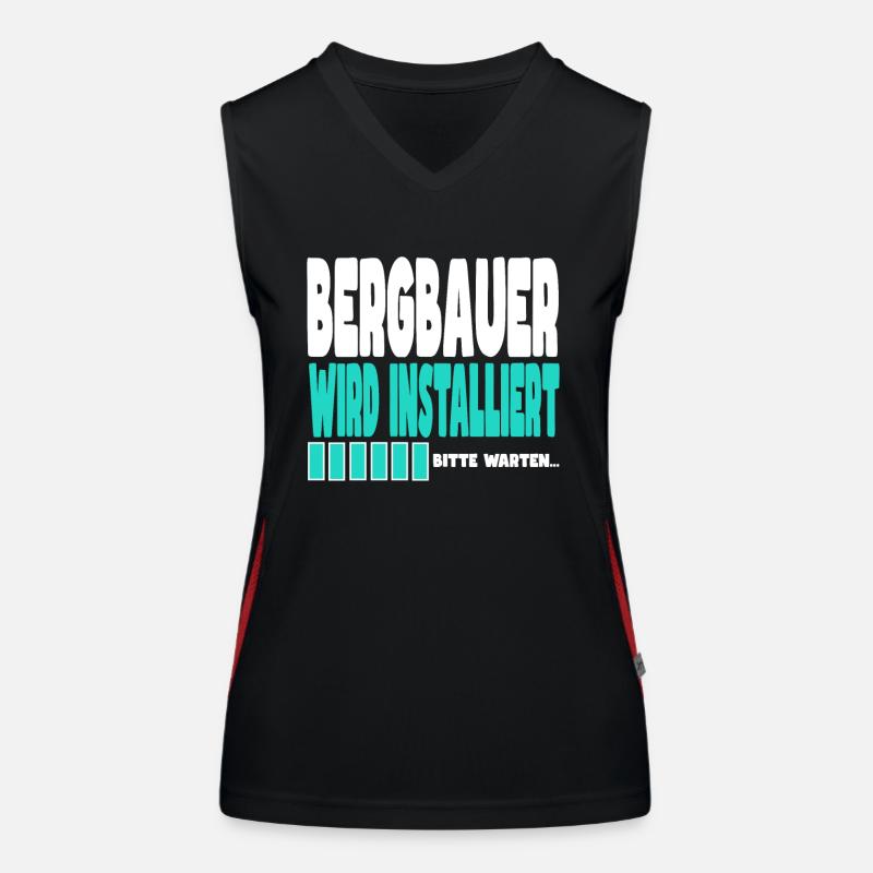 Bergbauer wird installiert Funktionelles Kontrast-Tank Top für Frauen