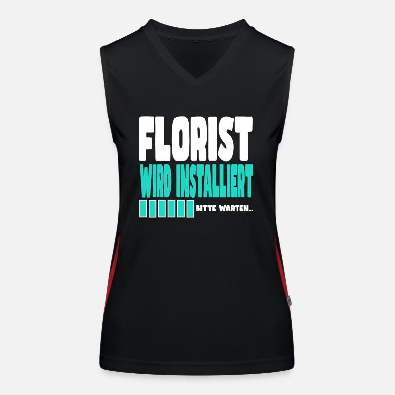 Florist wird installiert Funktionelles Kontrast-Tank Top für Frauen