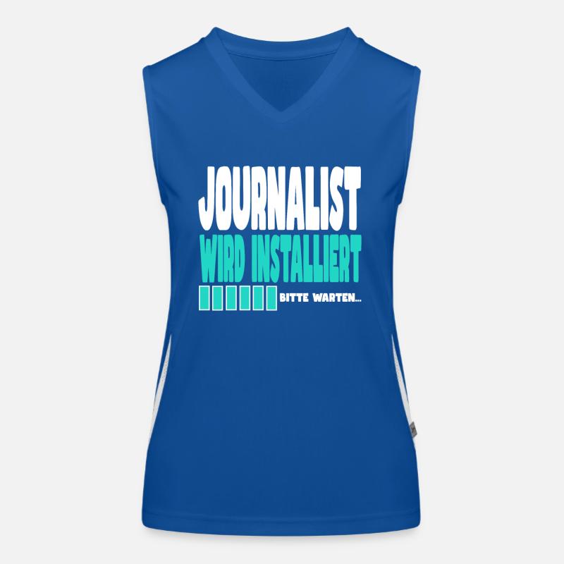 Journalist wird installiert Funktionelles Kontrast-Tank Top für Frauen