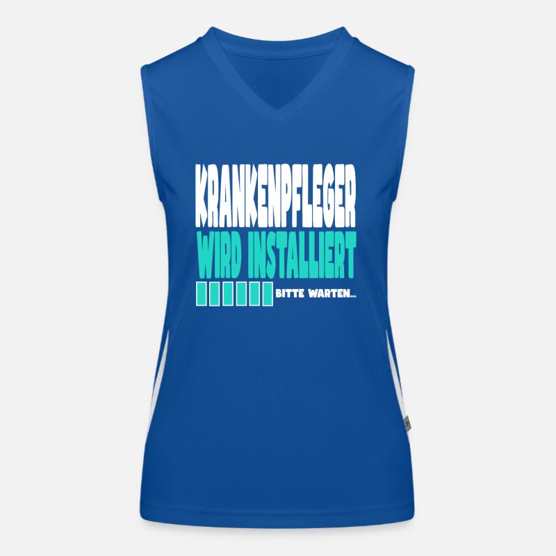Krankenpfleger wird installiert Funktionelles Kontrast-Tank Top für Frauen