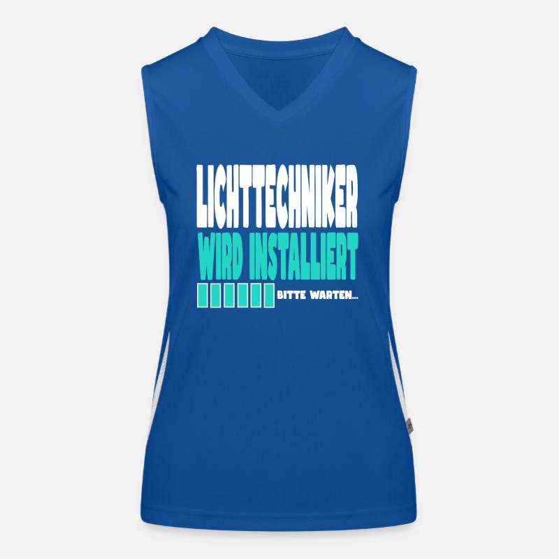 Lichttechniker wird installiert Funktionelles Kontrast-Tank Top für Frauen