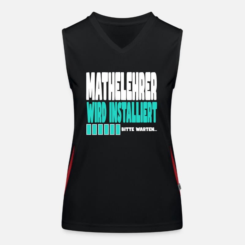 Mathelehrer wird installiert Funktionelles Kontrast-Tank Top für Frauen