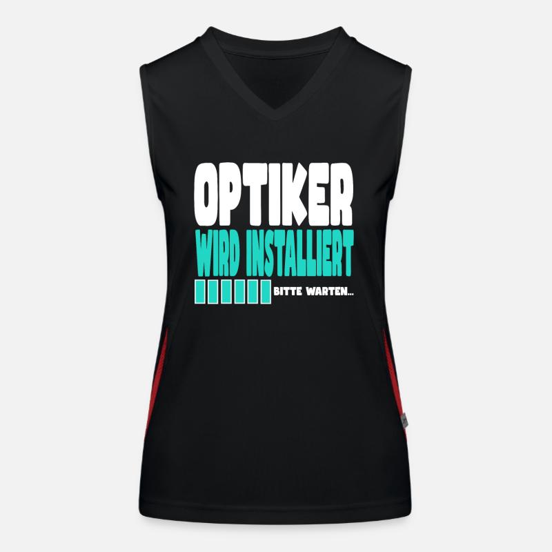 Optiker wird installiert Funktionelles Kontrast-Tank Top für Frauen