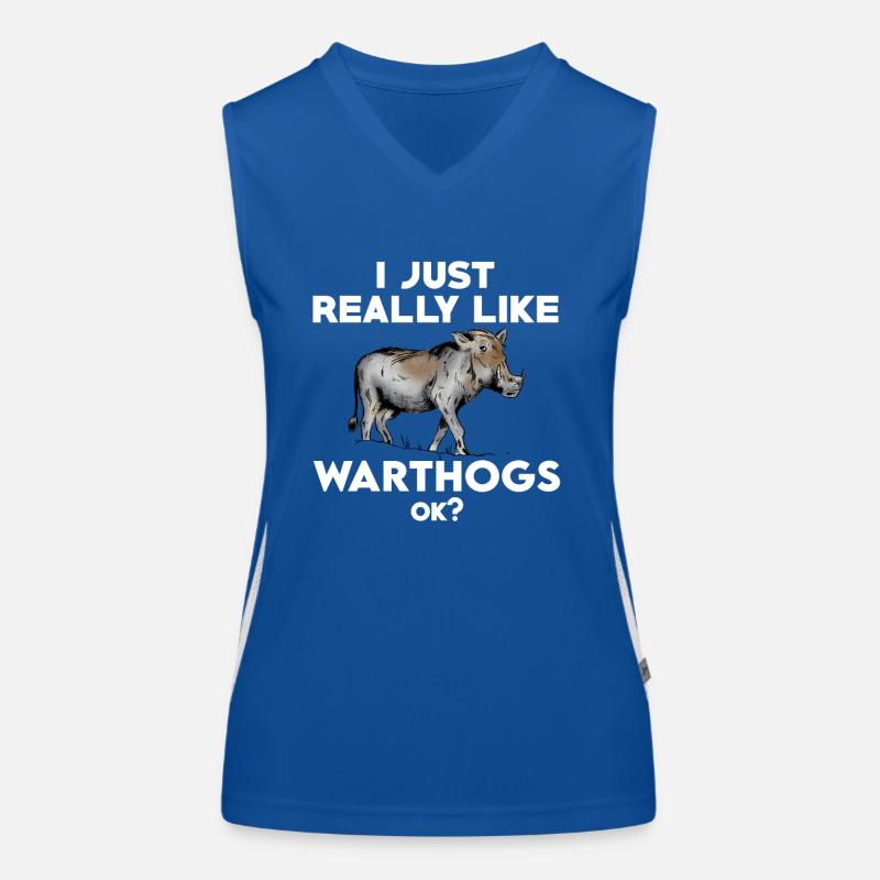 Drôle de dicton de phacochère Débardeur respirant contrasté Femme