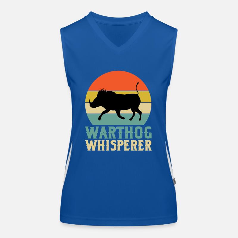 Great Warthog Whisperer Gift Women's Functional Contrast Tank Top