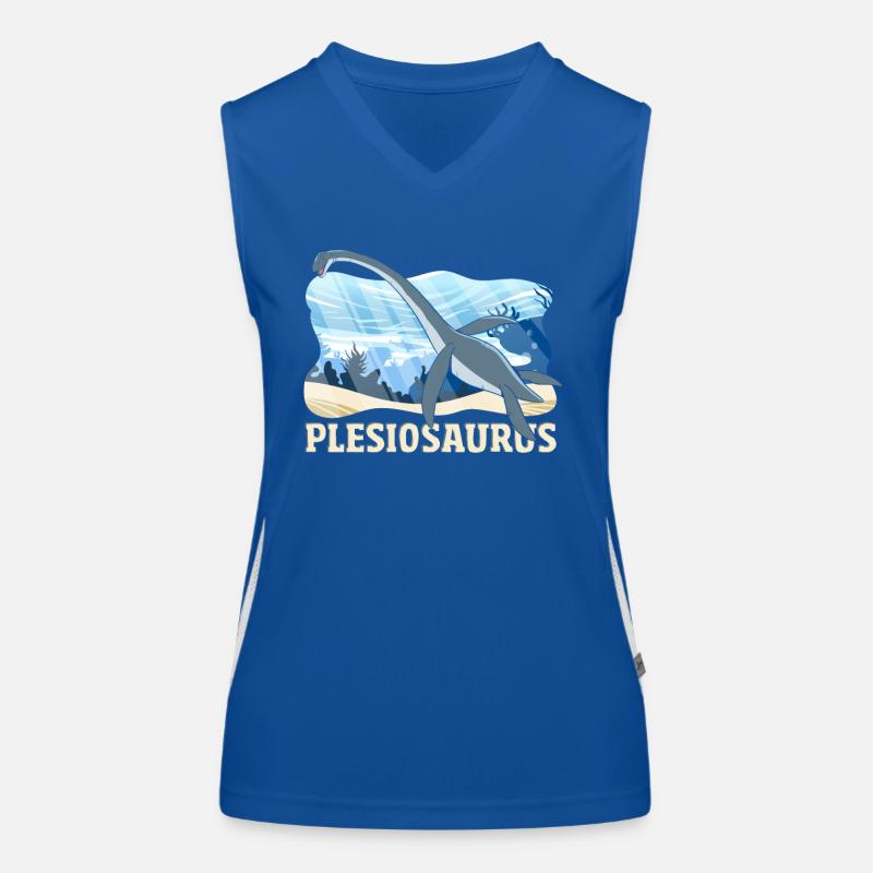 Plesiosaurus Dinosaur Funktionelles Kontrast-Tank Top für Frauen
