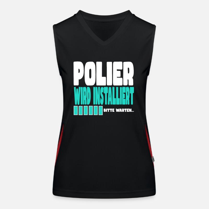Polier wird installiert Funktionelles Kontrast-Tank Top für Frauen