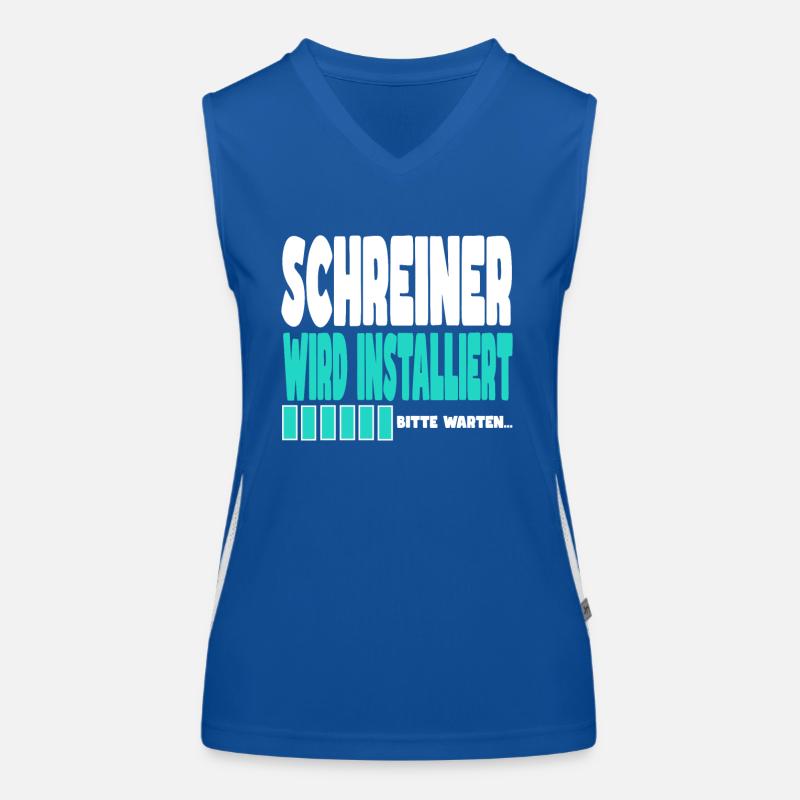 Schreiner wird installiert Funktionelles Kontrast-Tank Top für Frauen
