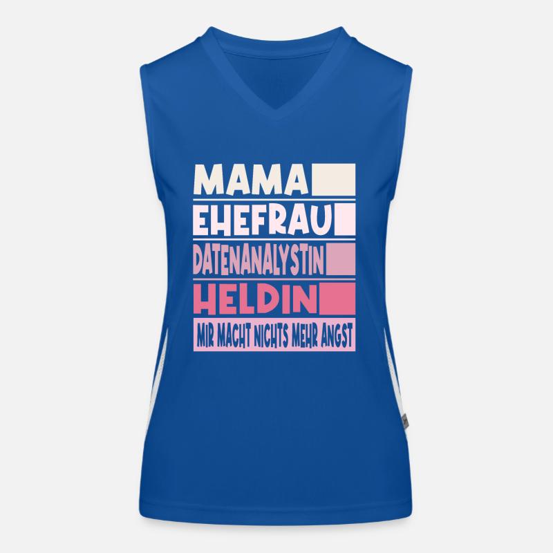 Datenanalystin Mama Ehefrau Heldin Funktionelles Kontrast-Tank Top für Frauen