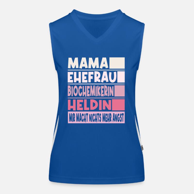 Biochemikerin Mama Ehefrau Heldin Funktionelles Kontrast-Tank Top für Frauen