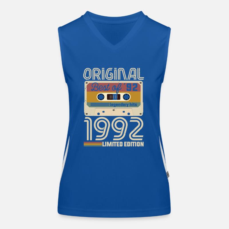 Vintage Geburtstag Original Geschenkidee 1992 Funktionelles Kontrast-Tank Top für Frauen
