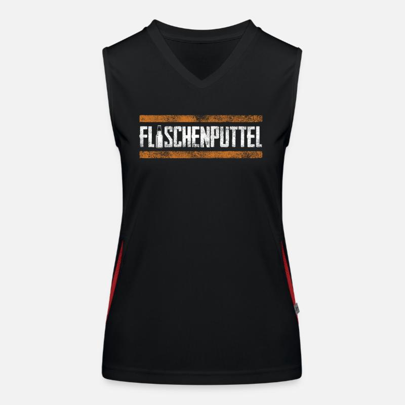 Flaschenputtel, Bier, Biertrinker, Brauer Funktionelles Kontrast-Tank Top für Frauen