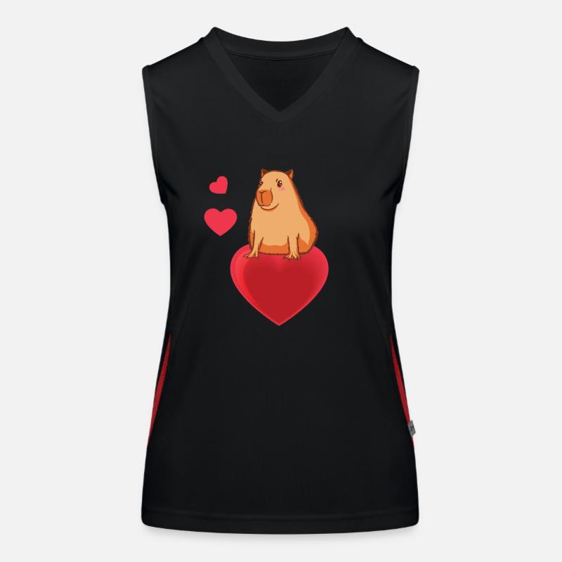 Süsses Capybara Geschenk Funktionelles Kontrast-Tank Top für Frauen