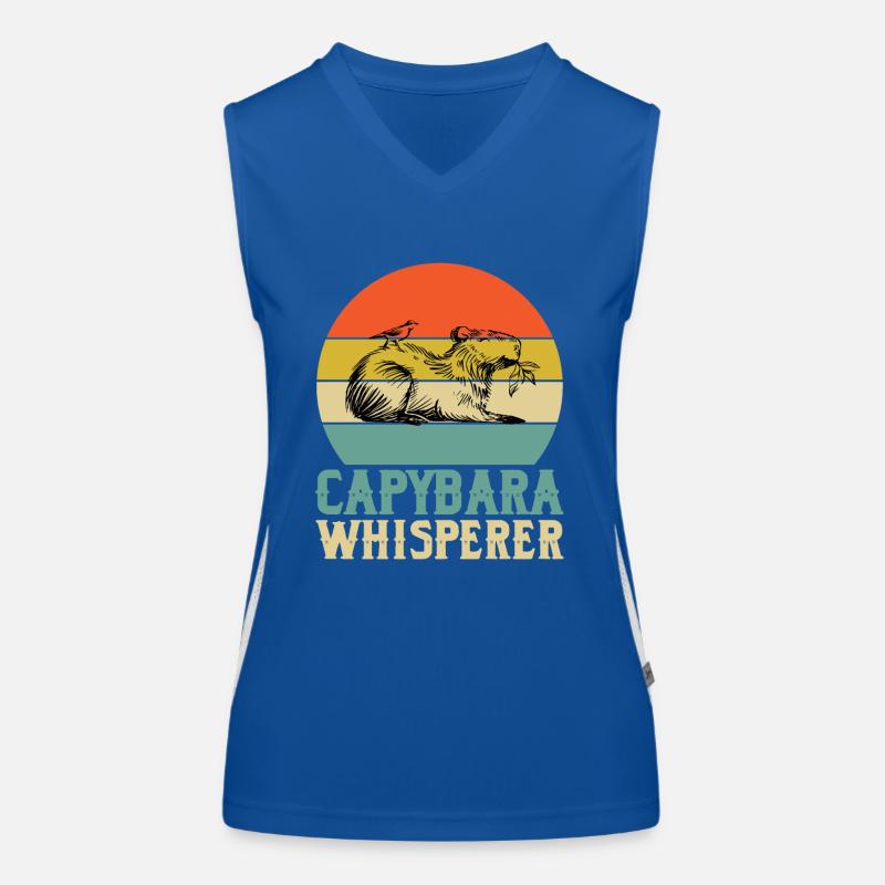 Capybara Flüsterer Funktionelles Kontrast-Tank Top für Frauen