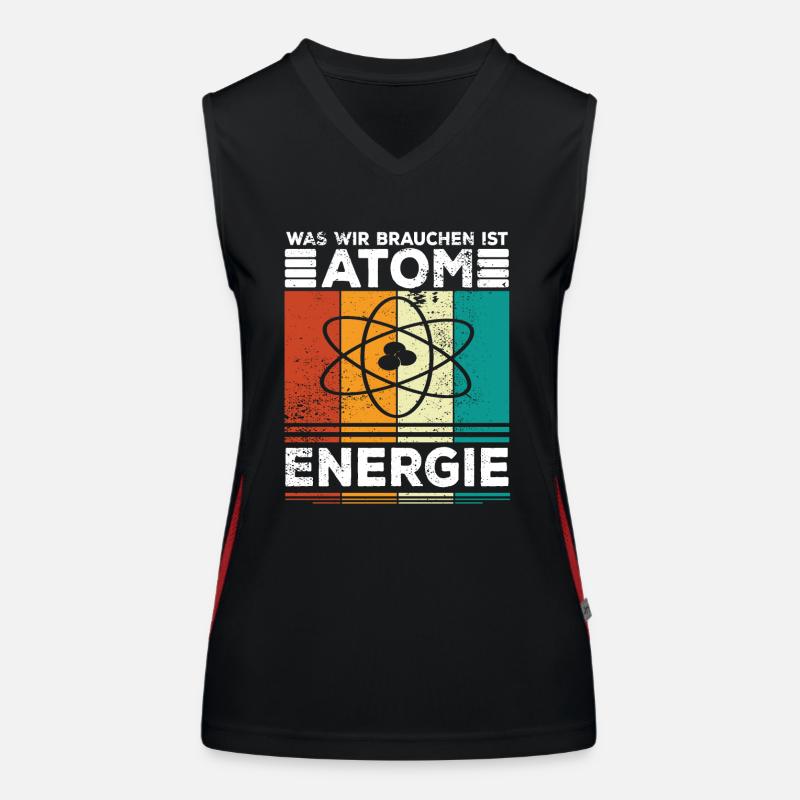 Atomenergie Kernenergie Kernkraft Atomkraftwerke Funktionelles Kontrast-Tank Top für Frauen