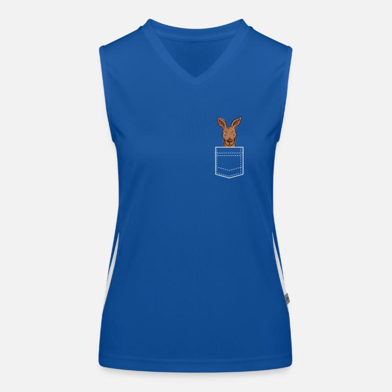 Kangourou cool dans la poche de la chemise Débardeur respirant contrasté Femme
