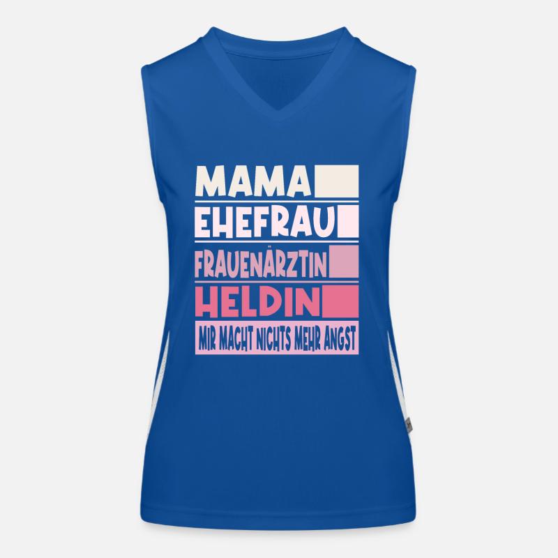 Frauenärztin Mama Ehefrau Heldin Funktionelles Kontrast-Tank Top für Frauen