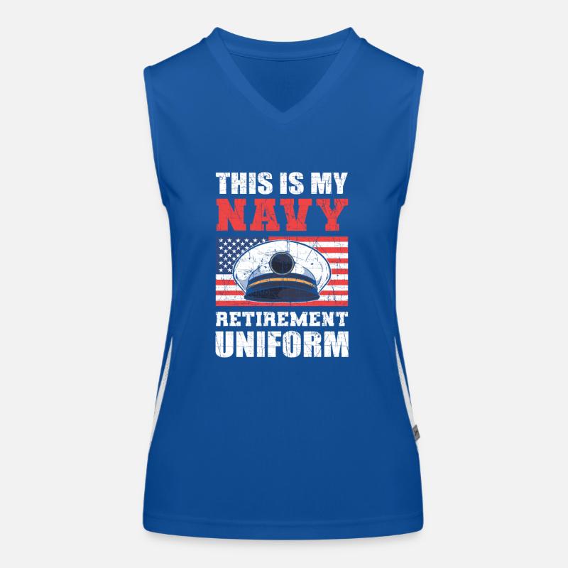 This Is My Navy Retirement Uniform U.S. Military Funktionelles Kontrast-Tank Top für Frauen