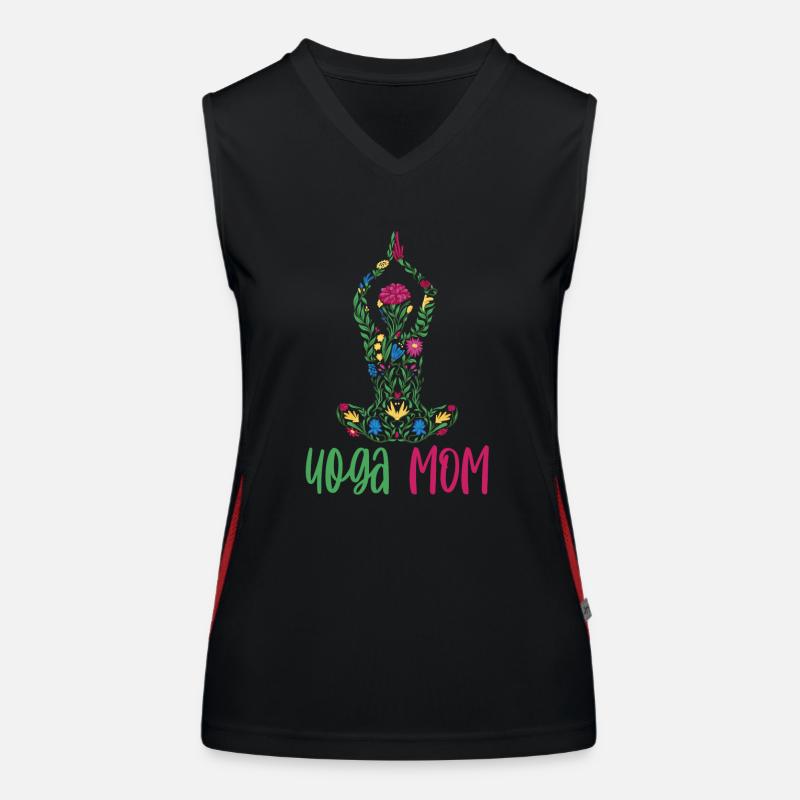 Yoga Mama Mutter Hobby Mami Funktionelles Kontrast-Tank Top für Frauen