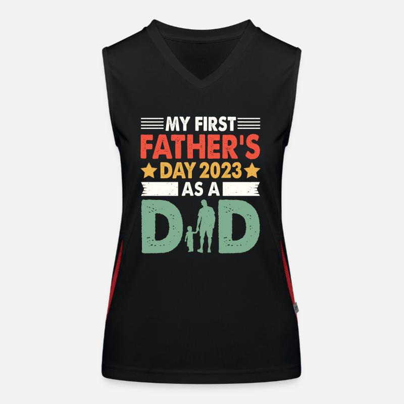 Dad 2023 Future Father Gift Idea Women's Functional Contrast Tank Top