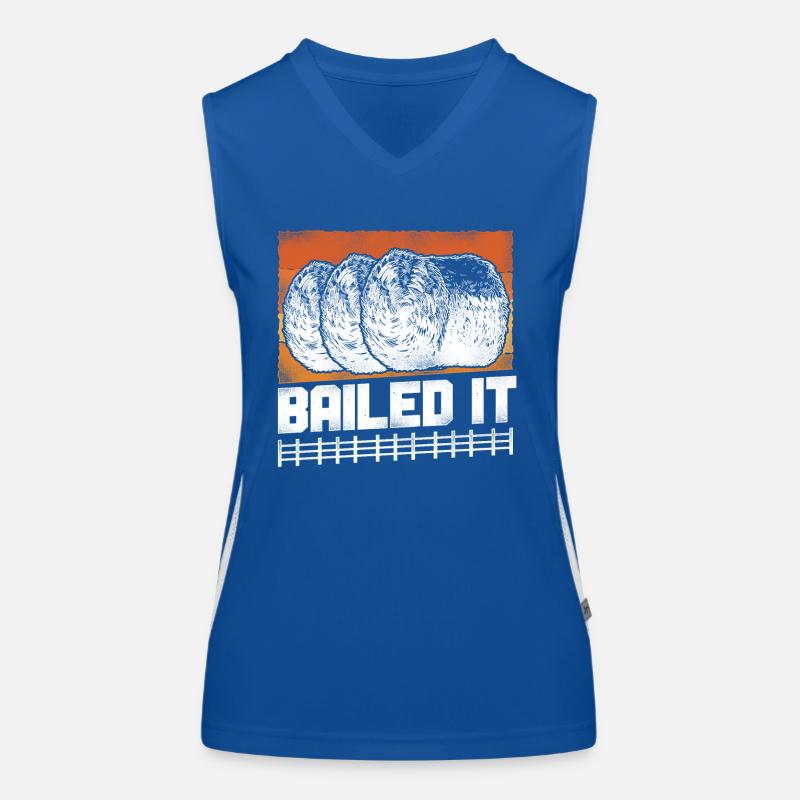 Farming Farmer Hay Bale Pun Funktionelles Kontrast-Tank Top für Frauen