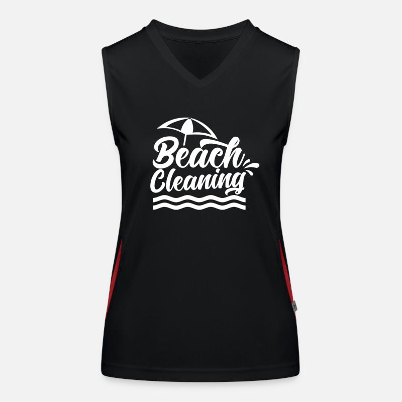 Beach Cleaning Beaches Beach Beach Clean Up Women's Functional Contrast Tank Top